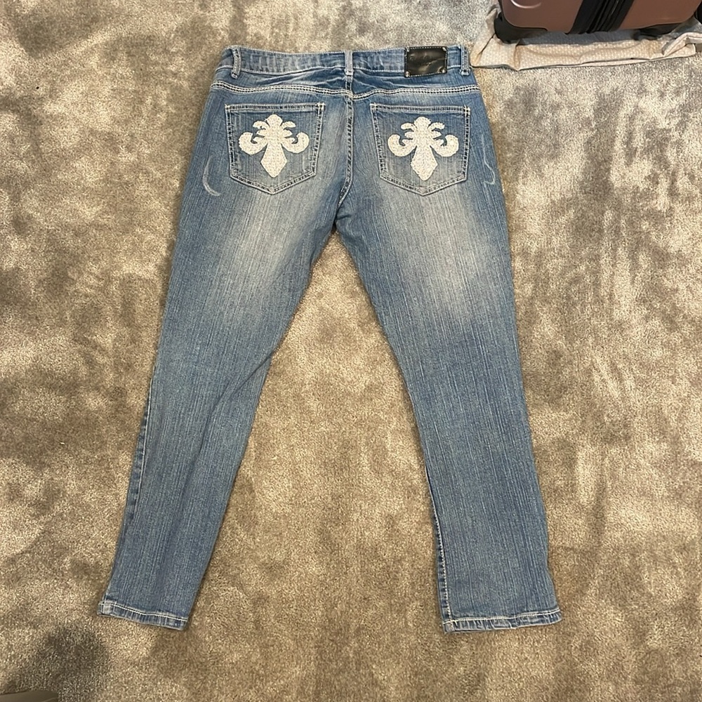 Red Rivet Jeans - Picture 3 of 3